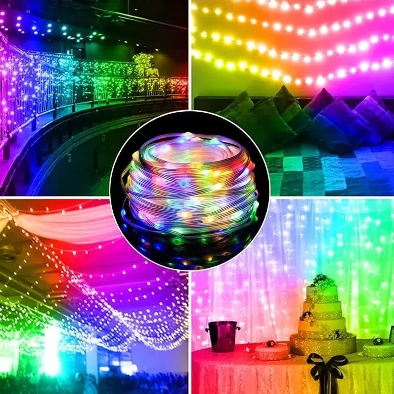 TIRA DE LUCES LED RGB INTELIGENTE NAVIDEÑAS 10 METROS 🎄🌈 CONTROL POR APP 📲